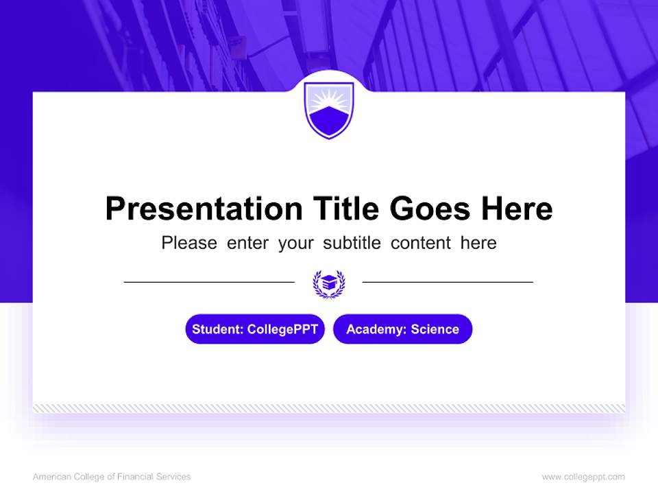 American College of Financial Services National Scholarship Defense PPT Template4:3 ratio PPT effect preview image4