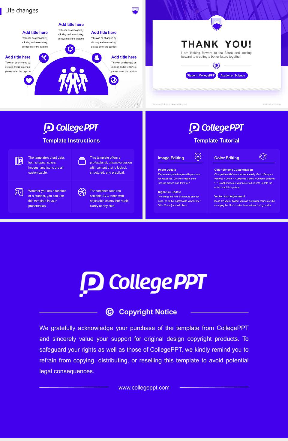 American College of Financial Services National Scholarship Defense PPT Template4:3 ratio PPT effect preview image4