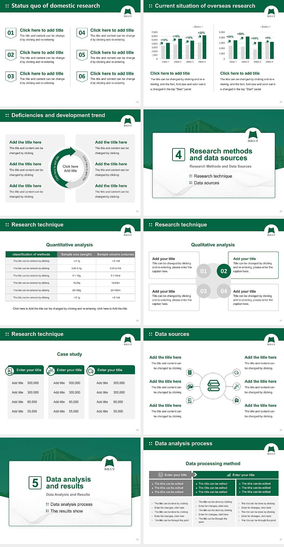 Hannan University Graduation Thesis Defense PPT Template4:3 ratio PPT effect preview image4