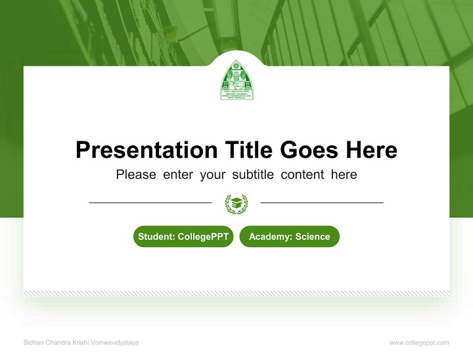 Bidhan Chandra Krishi Vishwavidyalaya National Scholarship Defense PPT Template4:3 ratio PPT effect preview image4