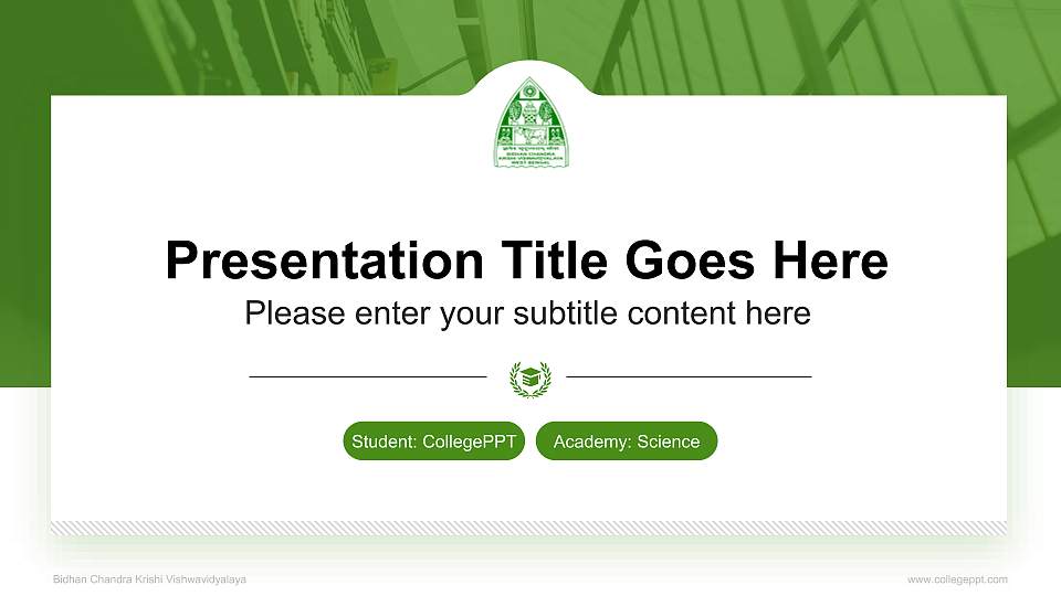 Bidhan Chandra Krishi Vishwavidyalaya National Scholarship Defense PPT Template16:9 ratio PPT effect preview image
