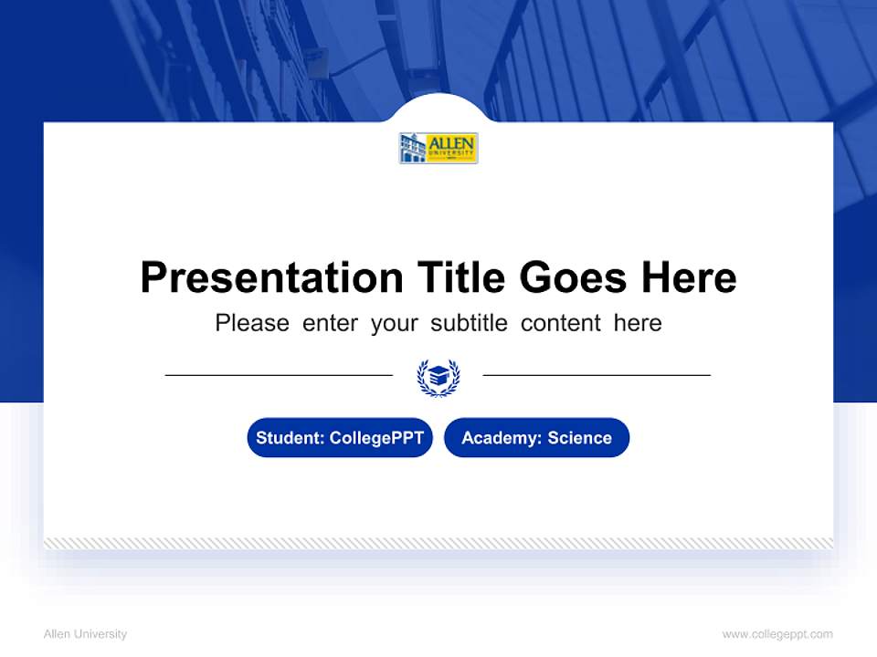 Allen University National Scholarship Defense PPT Template4:3 ratio PPT effect preview image4