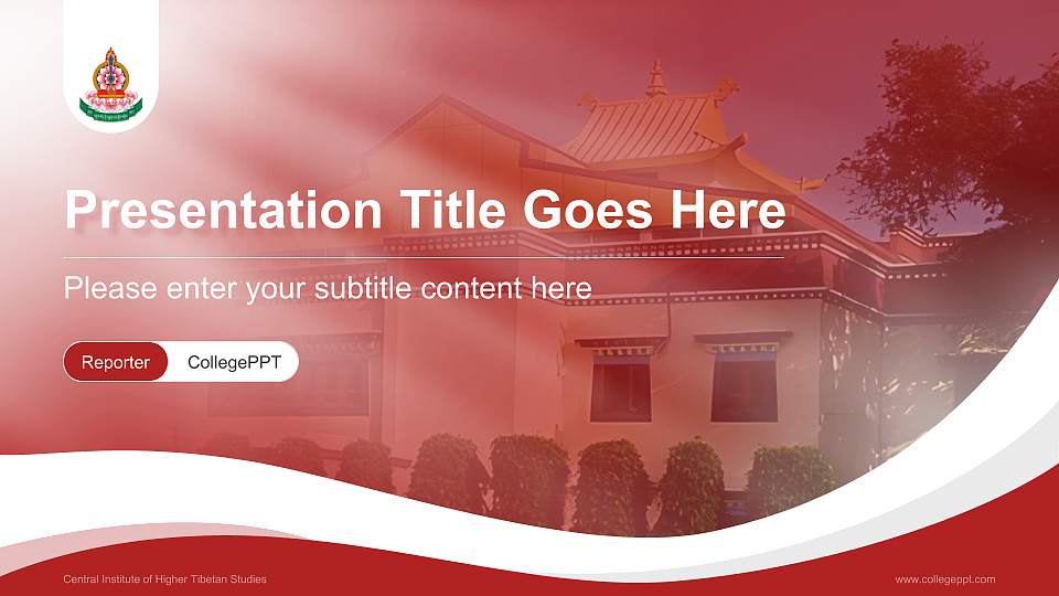 Central Institute of Higher Tibetan Studies Lecture Sharing and Networking Event PPT Template16:9 ratio PPT effect preview image