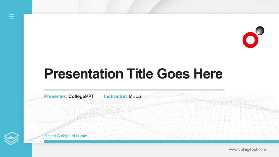 Heisei College of Music Thesis Proposal/Graduation Defense PPT Template16:9 ratio PPT effect preview image