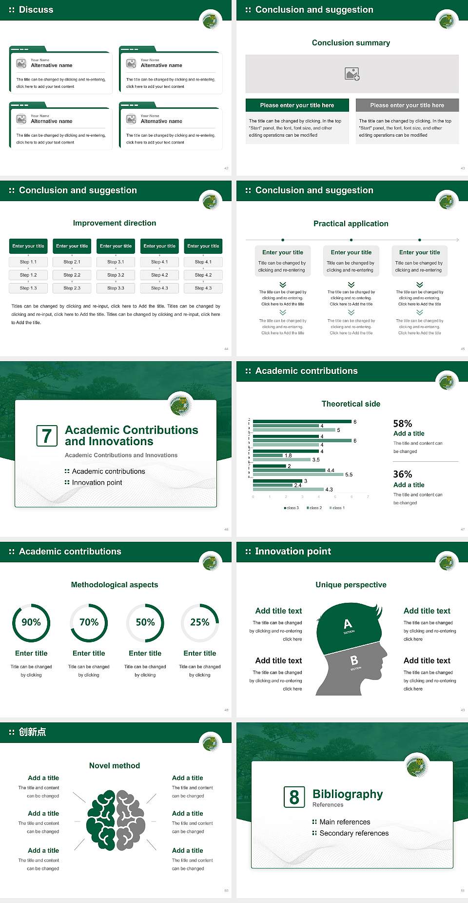 Hiroshima University Graduation Thesis Defense PPT Template4:3 ratio PPT effect preview image6