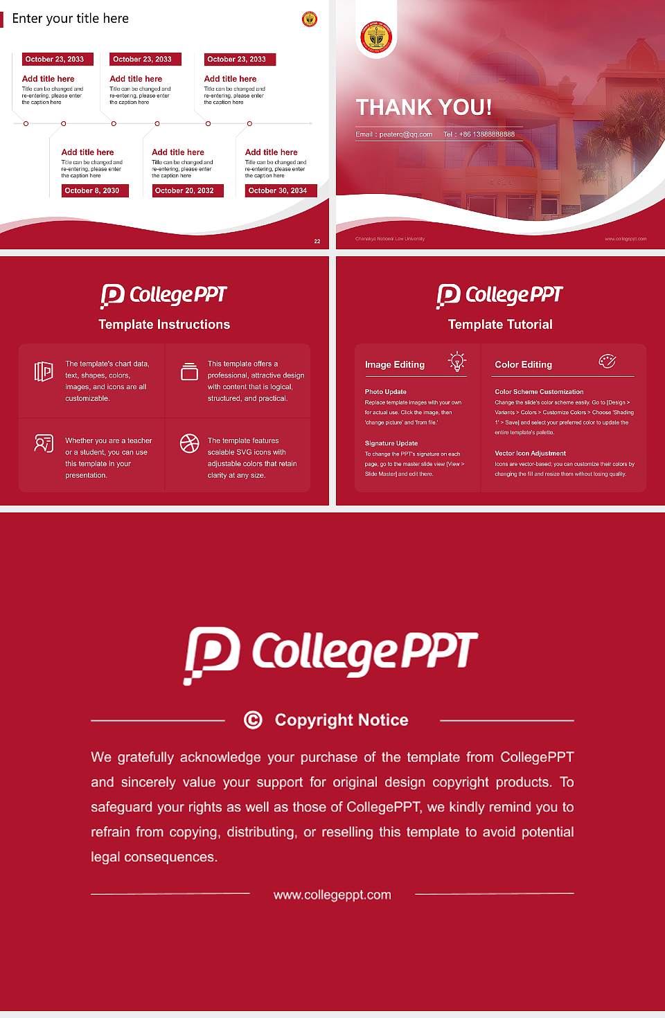 Chanakya National Law University Lecture Sharing and Networking Event PPT Template4:3 ratio PPT effect preview image4