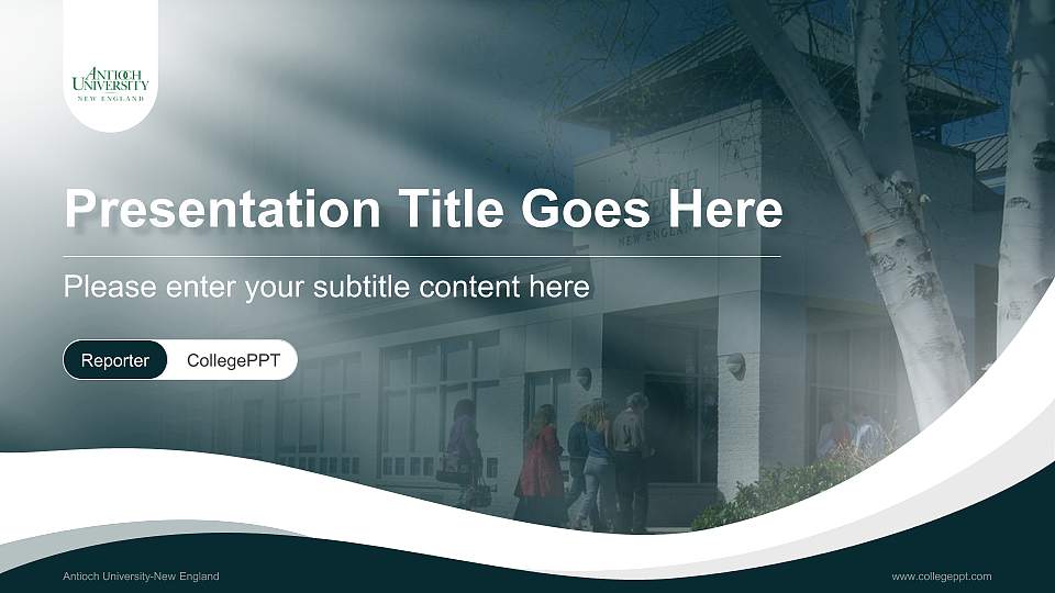 Antioch University-New England Lecture Sharing and Networking Event PPT Template16:9 ratio PPT effect preview image