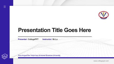 Guru Angad Dev Veterinary & Animal Sciences University Thesis Proposal/Graduation Defense PPT Template