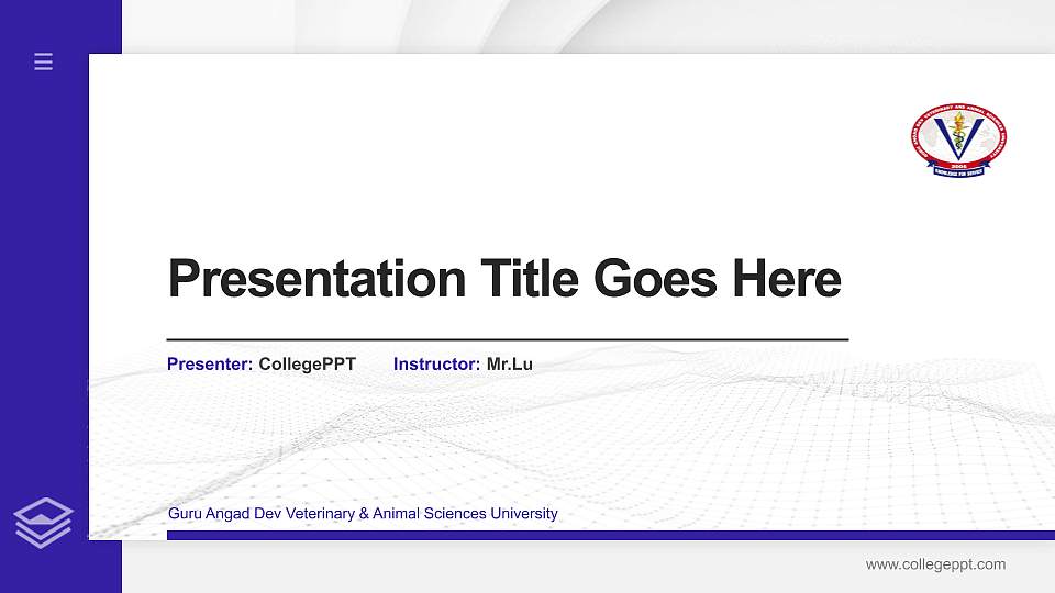 Guru Angad Dev Veterinary & Animal Sciences University Thesis Proposal/Graduation Defense PPT Template16:9 ratio PPT effect preview image