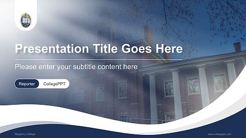 Allegheny College Lecture Sharing and Networking Event PPT Template