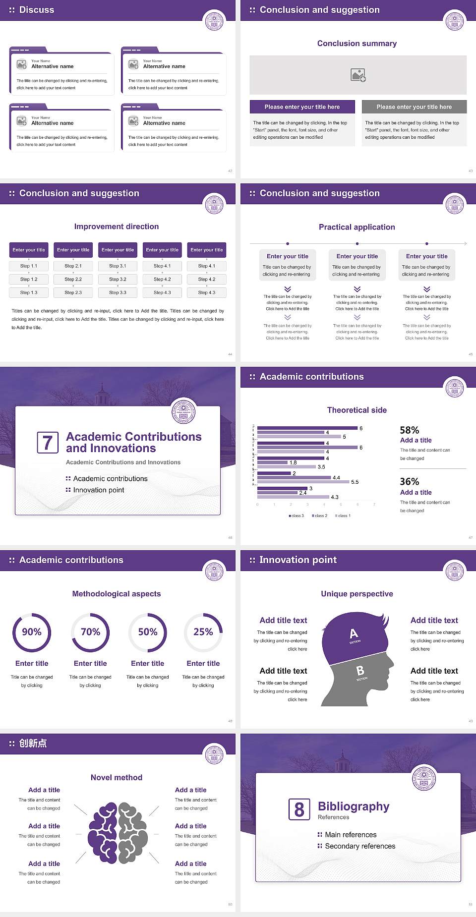 Amherst College Graduation Thesis Defense PPT Template4:3 ratio PPT effect preview image6