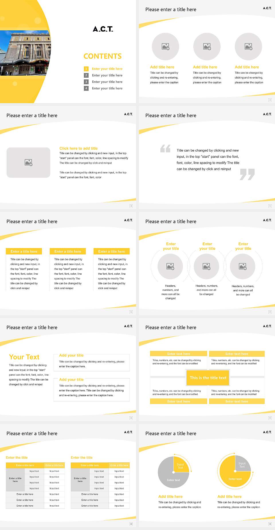 American Conservatory Theater Course/Courseware Creation PPT Template4:3 ratio PPT effect preview image2