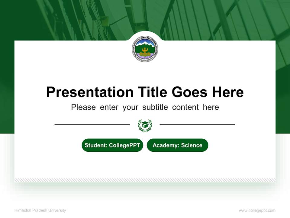 Himachal Pradesh University National Scholarship Defense PPT Template4:3 ratio PPT effect preview image4