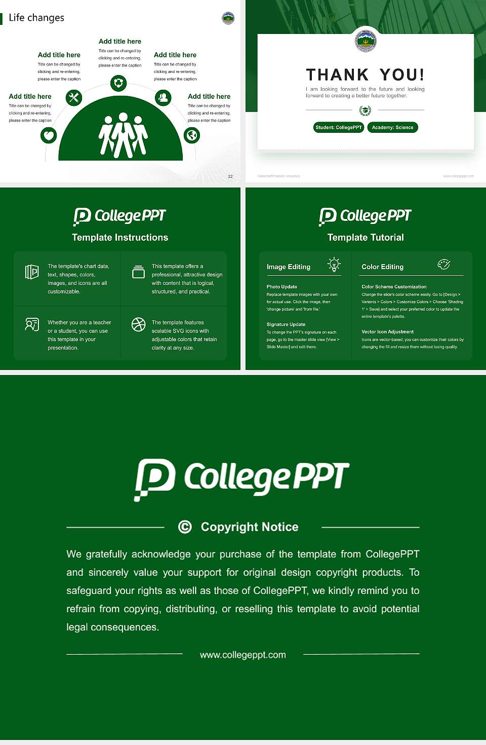 Himachal Pradesh University National Scholarship Defense PPT Template4:3 ratio PPT effect preview image4