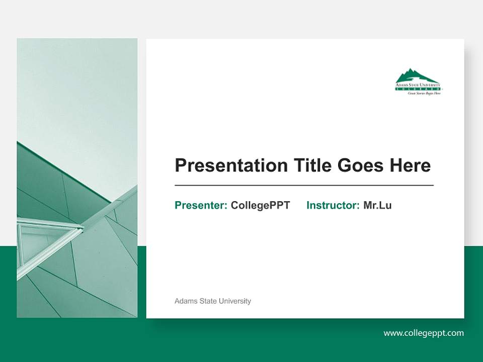 Adams State University General Purpose PPT Template4:3 ratio PPT effect preview image6