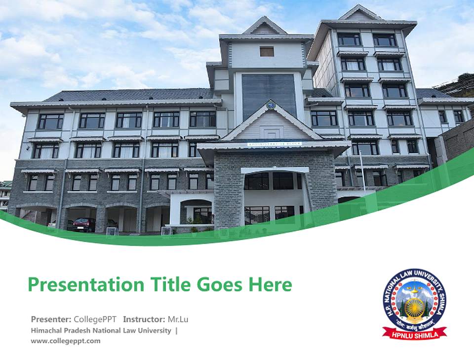 Himachal Pradesh National Law University Course/Courseware Creation PPT Template4:3 ratio PPT effect preview image5