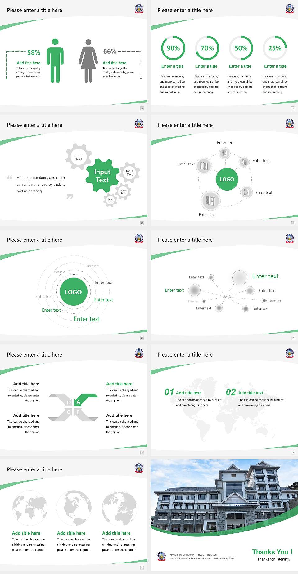 Himachal Pradesh National Law University Course/Courseware Creation PPT Template4:3 ratio PPT effect preview image4