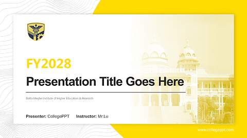 Datta Meghe Institute of Higher Education & Research Academic Presentation/Research Findings Report PPT Template