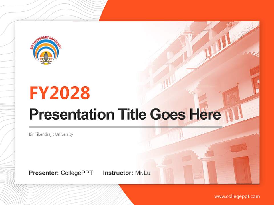 Bir Tikendrajit University Academic Presentation/Research Findings Report PPT Template4:3 ratio PPT effect preview image5