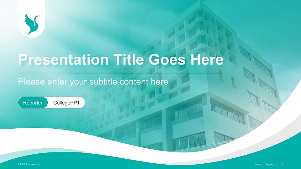 CMR University Lecture Sharing and Networking Event PPT Template16:9 ratio PPT effect preview image