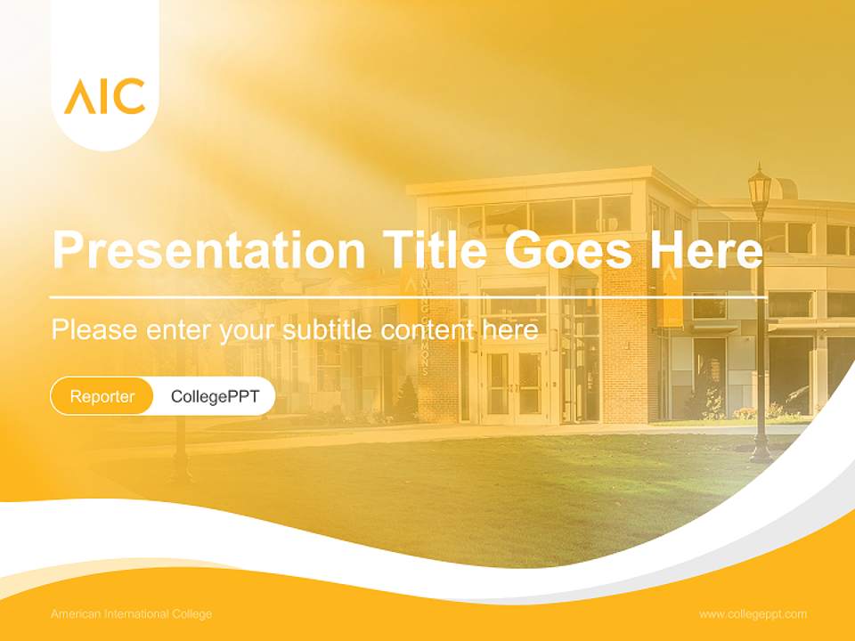 American International College Lecture Sharing and Networking Event PPT Template4:3 ratio PPT effect preview image4