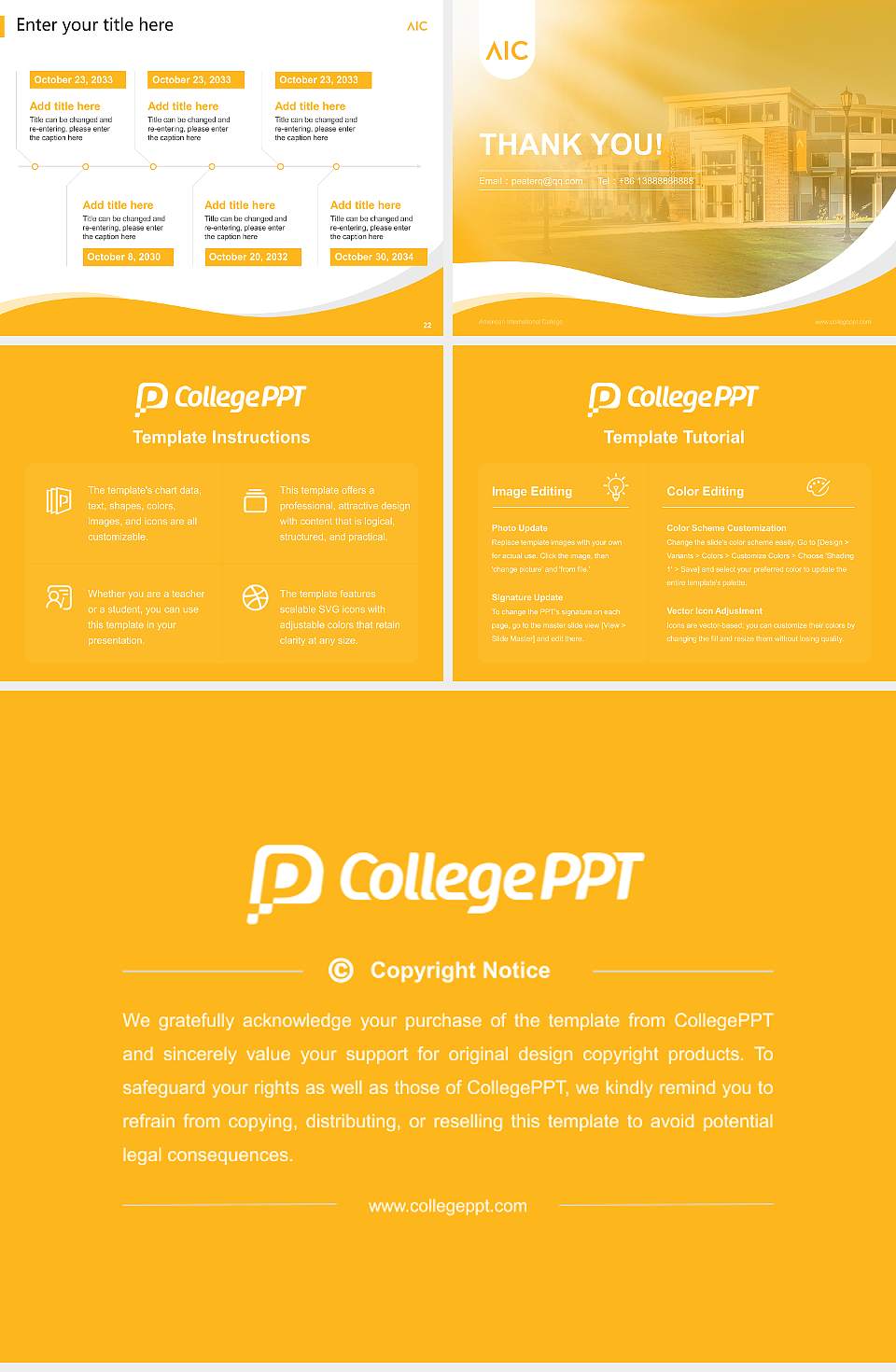 American International College Lecture Sharing and Networking Event PPT Template4:3 ratio PPT effect preview image4