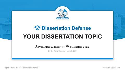 Dr. C.V. Raman University Graduation Thesis Defense PPT Template