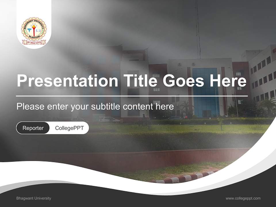 Bhagwant University Lecture Sharing and Networking Event PPT Template4:3 ratio PPT effect preview image4