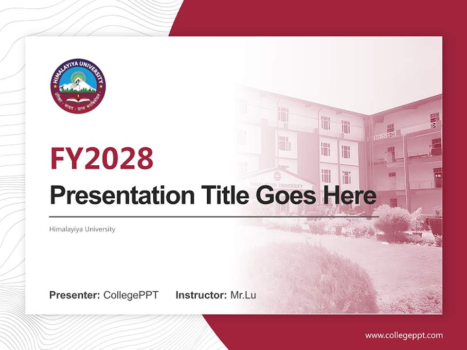 Himalayiya University Academic Presentation/Research Findings Report PPT Template4:3 ratio PPT effect preview image5