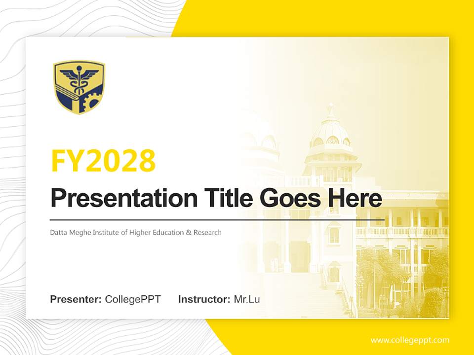 Datta Meghe Institute of Higher Education & Research Academic Presentation/Research Findings Report PPT Template4:3 ratio PPT effect preview image5