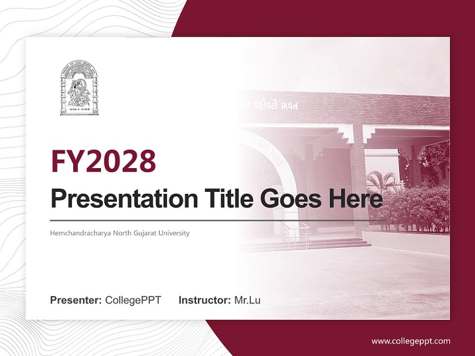 Hemchandracharya North Gujarat University Academic Presentation/Research Findings Report PPT Template4:3 ratio PPT effect preview image5