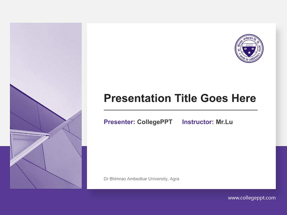Dr Bhimrao Ambedkar University, Agra General Purpose PPT Template4:3 ratio PPT effect preview image6