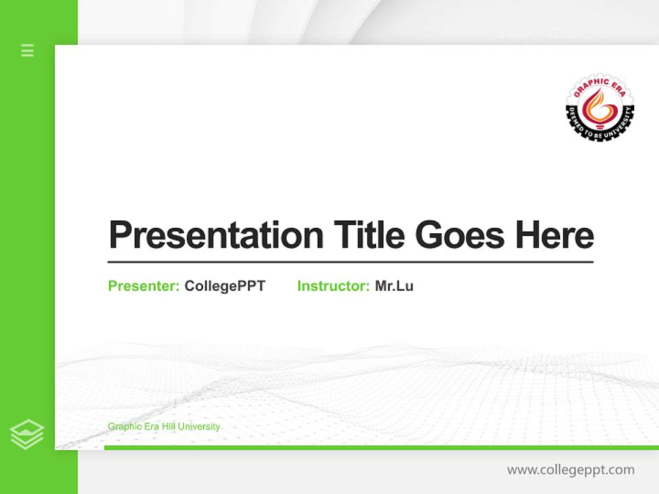 Graphic Era Hill University Thesis Proposal/Graduation Defense PPT Template4:3 ratio PPT effect preview image5