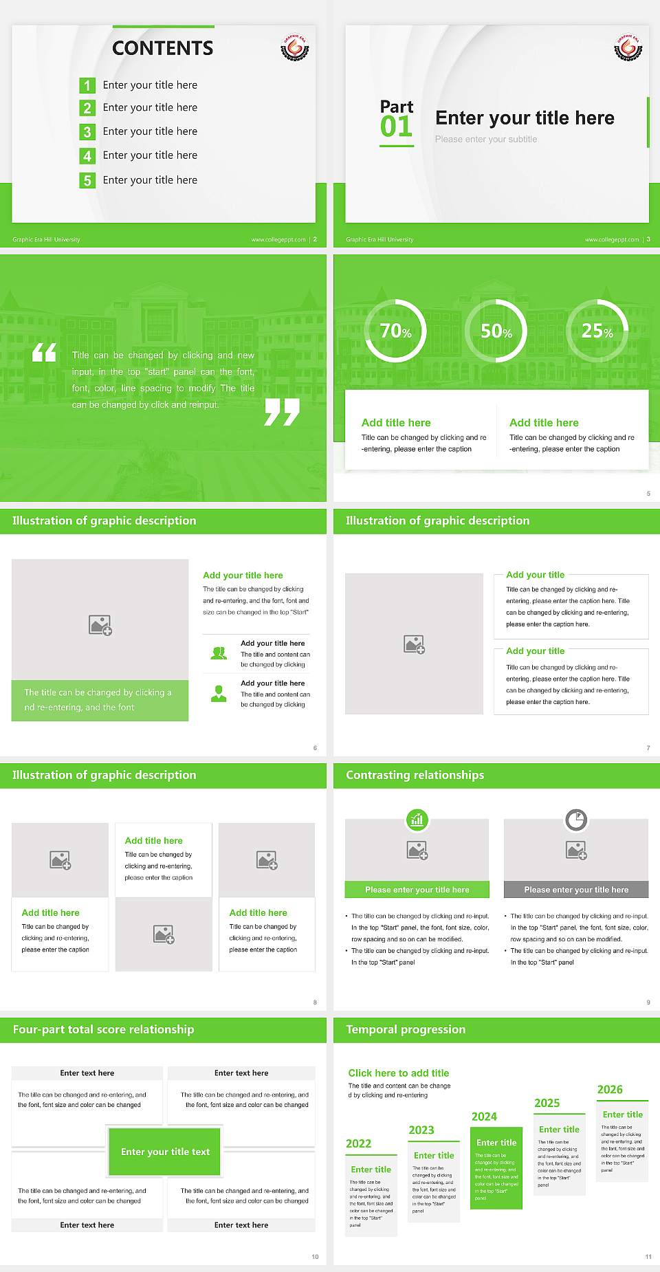 Graphic Era Hill University Thesis Proposal/Graduation Defense PPT Template4:3 ratio PPT effect preview image2