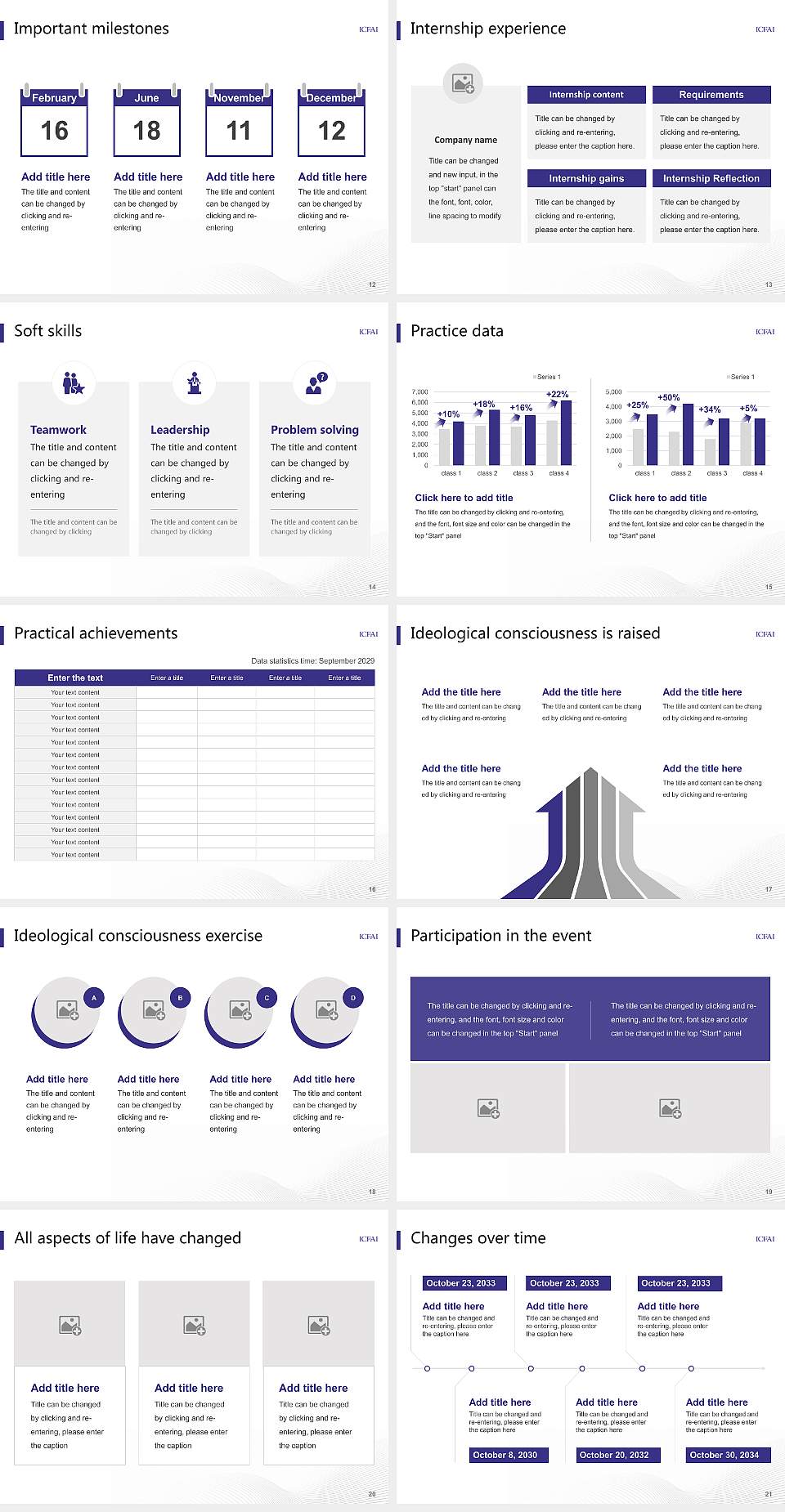 ICFAI Foundation for Higher Education National Scholarship Defense PPT Template4:3 ratio PPT effect preview image3