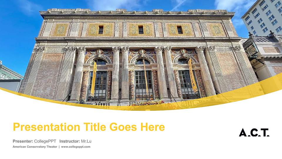 American Conservatory Theater Course/Courseware Creation PPT Template16:9 ratio PPT effect preview image
