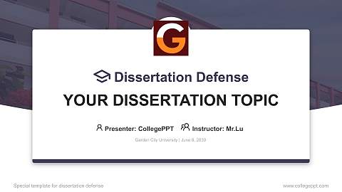 Garden City University Graduation Thesis Defense PPT Template