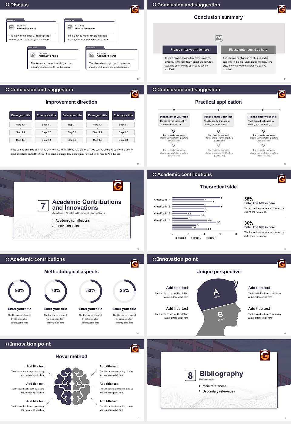 Garden City University Graduation Thesis Defense PPT Template16:9 ratio PPT effect preview image6