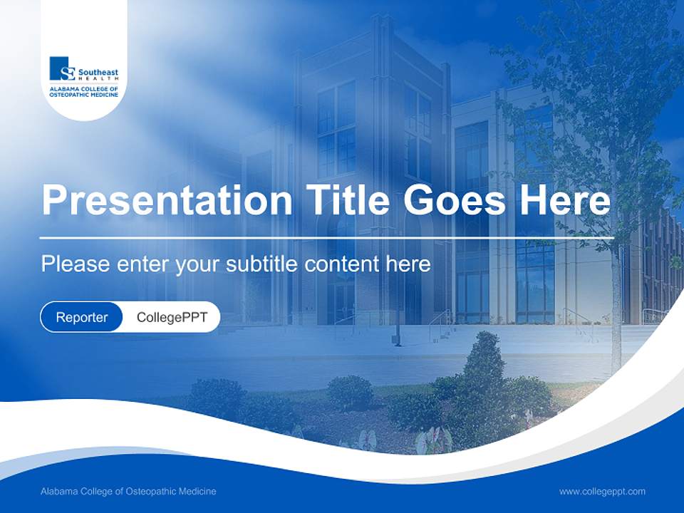 Alabama College of Osteopathic Medicine Lecture Sharing and Networking Event PPT Template4:3 ratio PPT effect preview image4