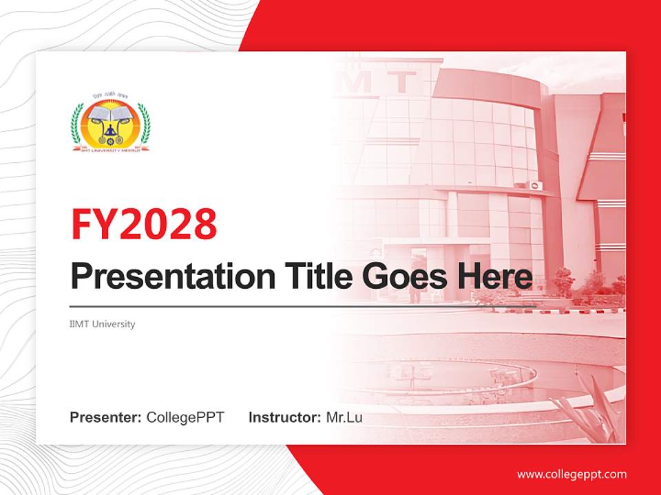 IIMT University Academic Presentation/Research Findings Report PPT Template4:3 ratio PPT effect preview image5