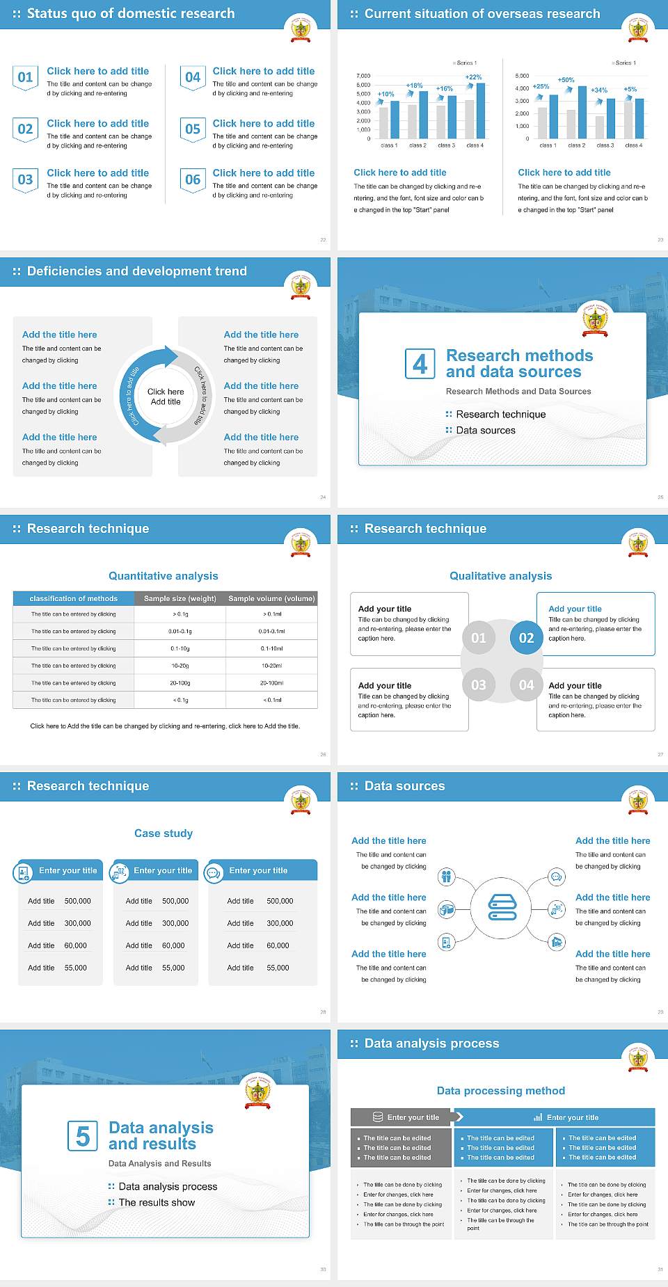 Gurugram University Graduation Thesis Defense PPT Template4:3 ratio PPT effect preview image4