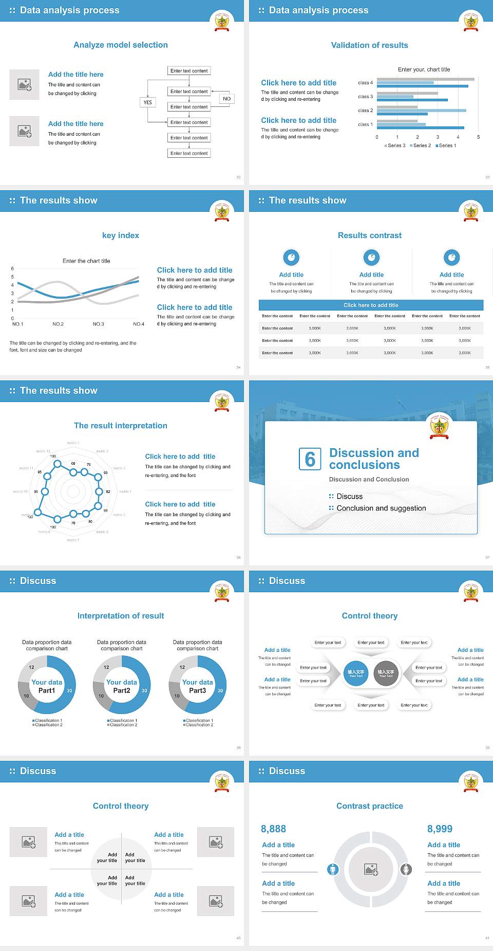 Gurugram University Graduation Thesis Defense PPT Template4:3 ratio PPT effect preview image5