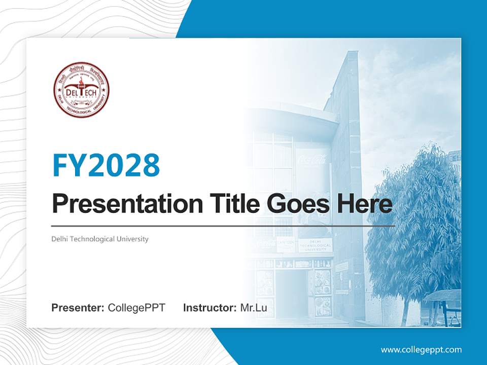 Delhi Technological University Academic Presentation/Research Findings Report PPT Template4:3 ratio PPT effect preview image5