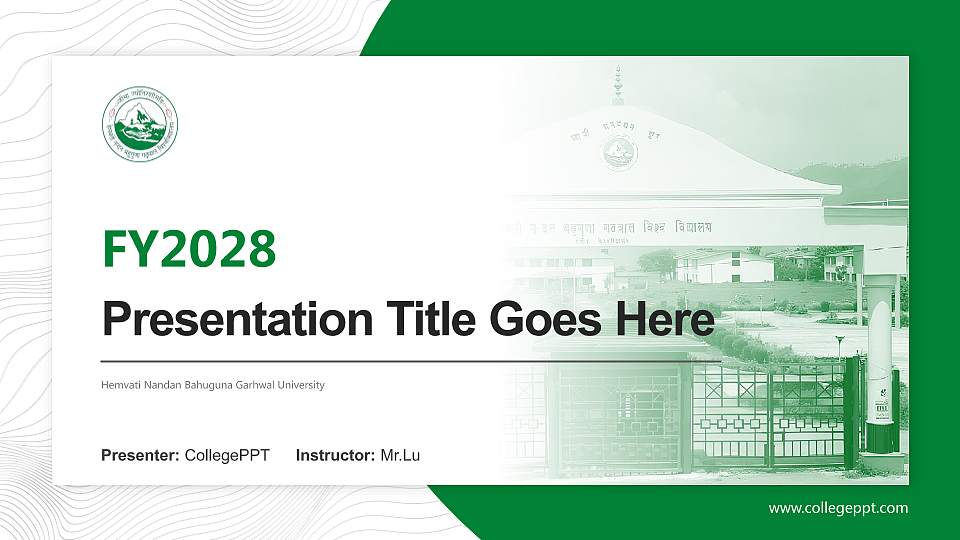 Hemvati Nandan Bahuguna Garhwal University Academic Presentation/Research Findings Report PPT Template16:9 ratio PPT effect preview image