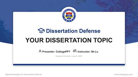 Sungkyul University Graduation Thesis Defense PPT Template
