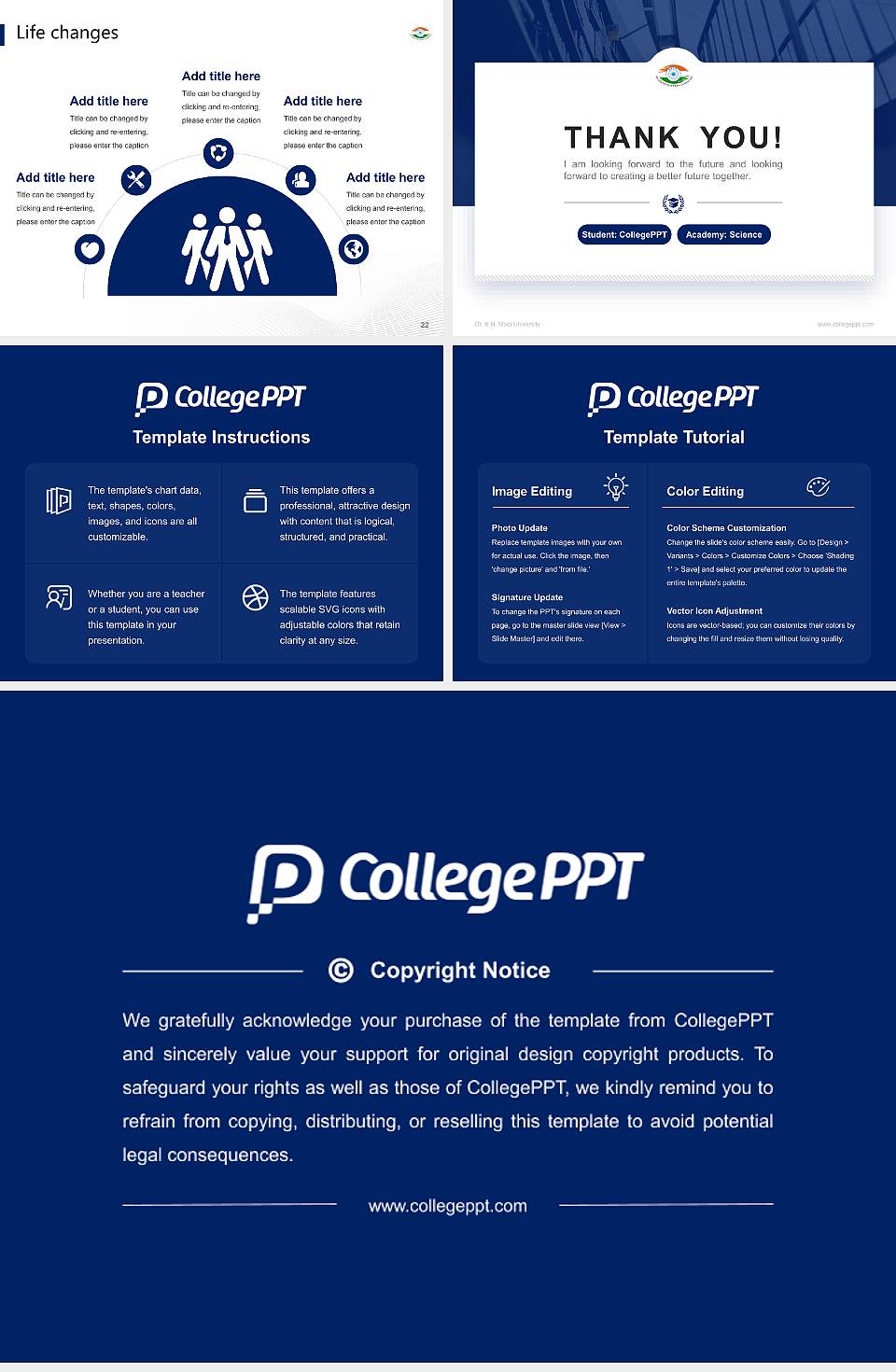 Dr. K.N. Modi University National Scholarship Defense PPT Template4:3 ratio PPT effect preview image4