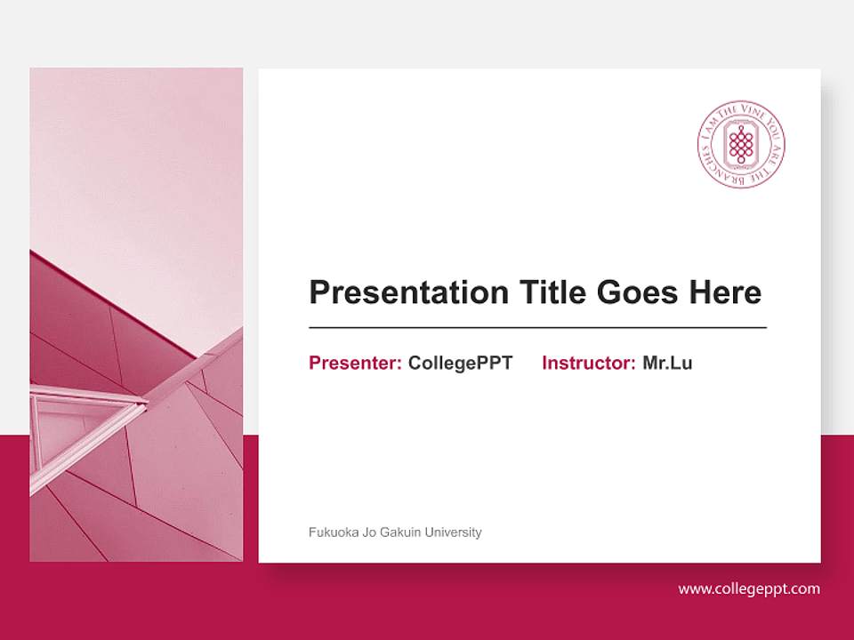 Fukuoka Jo Gakuin University General Purpose PPT Template4:3 ratio PPT effect preview image6