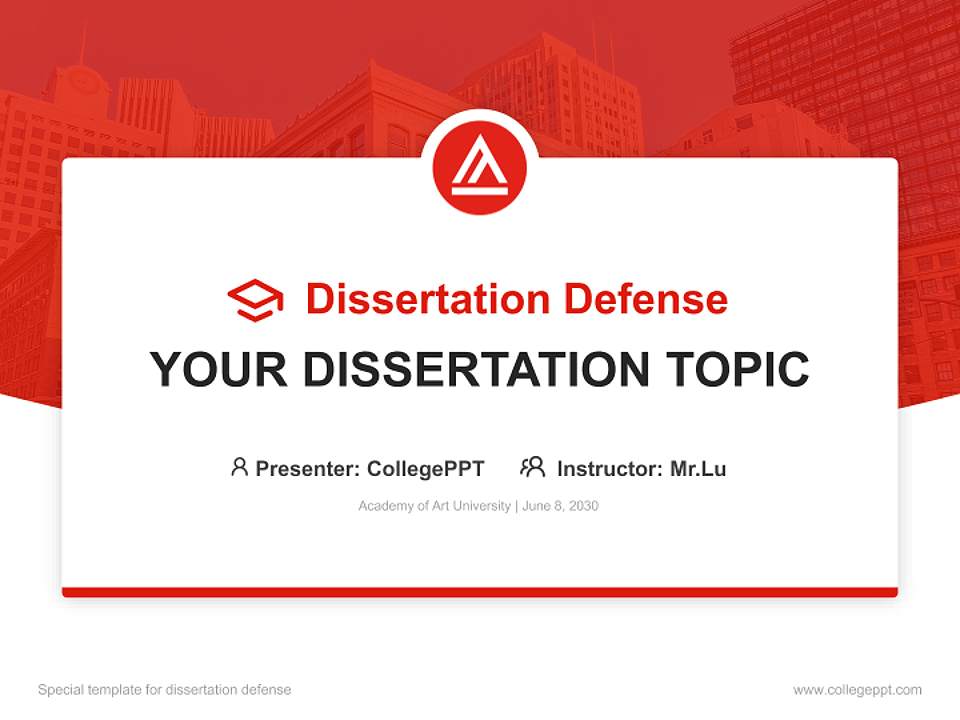 Academy of Art University Graduation Thesis Defense PPT Template4:3 ratio PPT effect preview image7