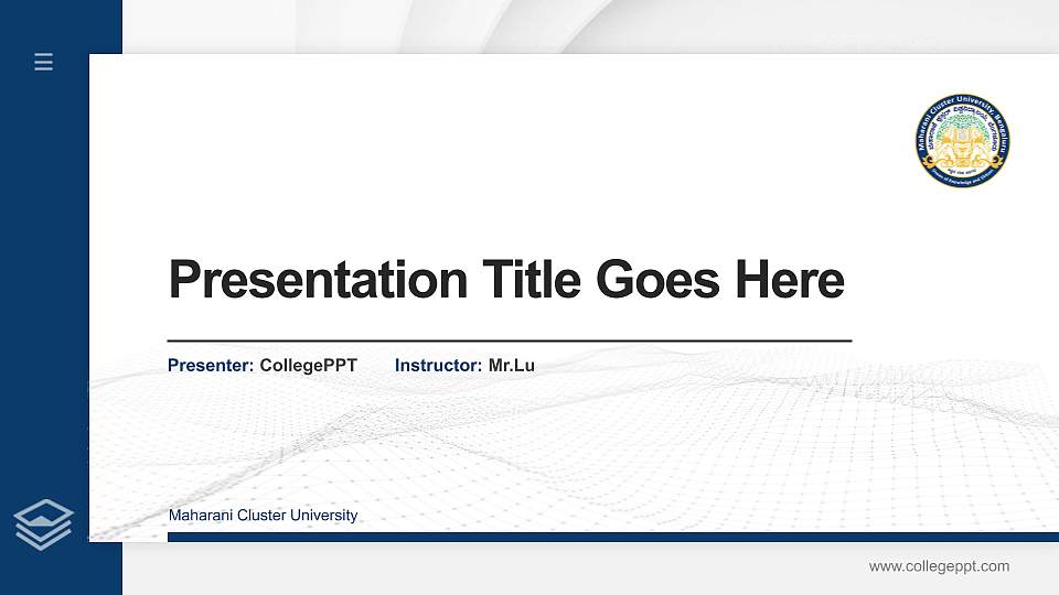 Maharani Cluster University Thesis Proposal/Graduation Defense PPT Template16:9 ratio PPT effect preview image