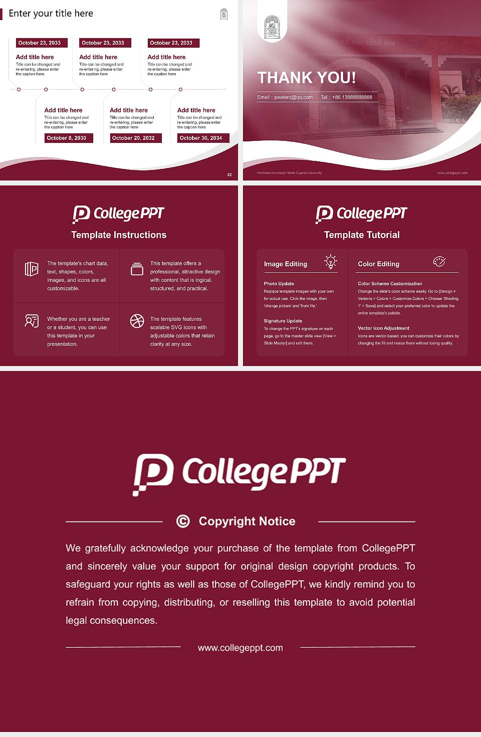 Hemchandracharya North Gujarat University Lecture Sharing and Networking Event PPT Template4:3 ratio PPT effect preview image4